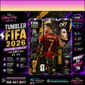Tumbler FIFA 2026 Cristiano Ronaldo CR7 – 20 Oz | Diseño Exclusivo para Fanáticos del Fútbol