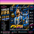 Tumbler FIFA World Cup 2026 Lionel Messi MVP Argentina – 20 Oz | Diseño Exclusivo para Fanáticos del Fútbol