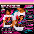 T-Shirt Personalizado 100% Poliéster. Diseñamos para ti el arte que tu deseas.