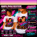 T-Shirt Personalizado 100% Poliéster. Diseñamos para ti el arte que tu deseas.
