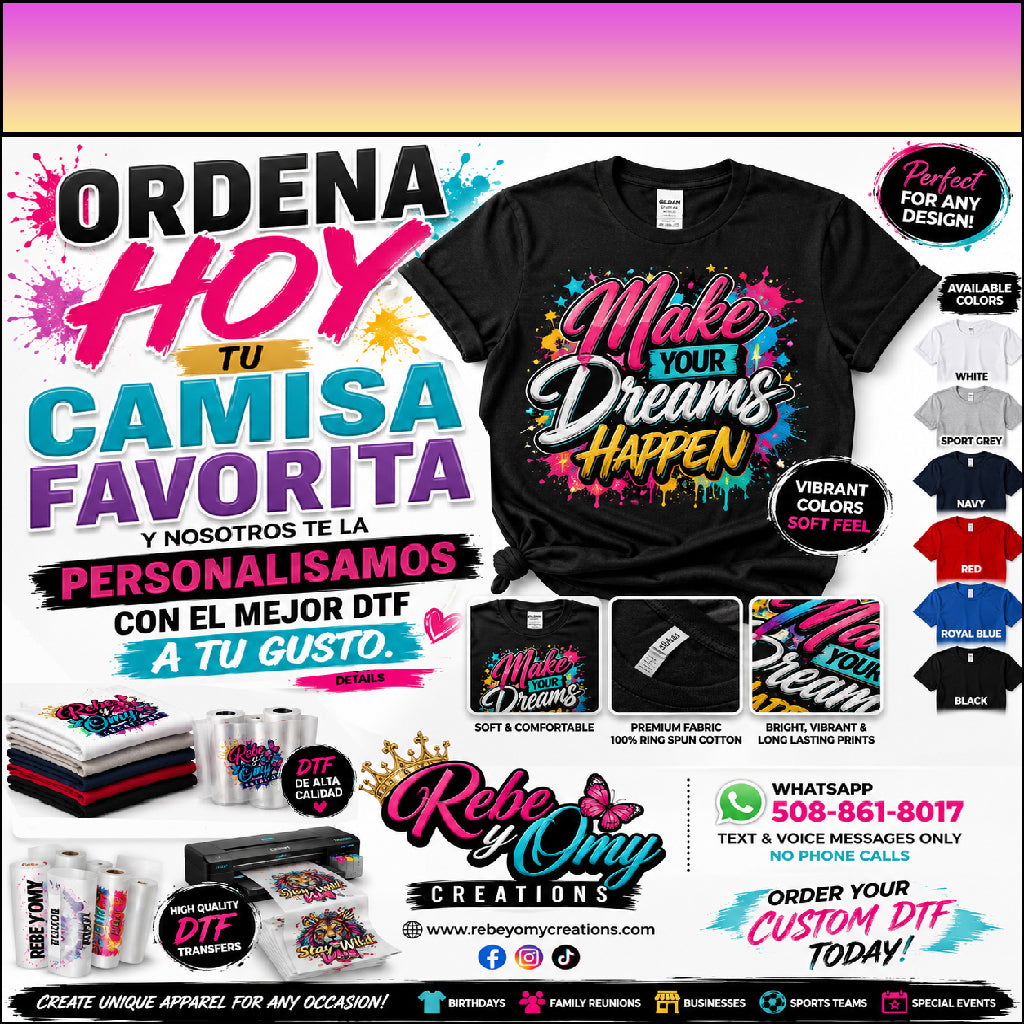🔥CAMISAS PERSONALIZADAS CON DTF DE ALTA CALIDAD🔥
