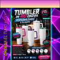 Tumbler de 40 Oz Personalizado a Tu Gusto | Asa y Tapa de Color | Diseño Exclusivo