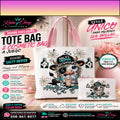 Tote Bag & Cosmetic Bag Salty Heifer™ | Set Personalizado con Asa Rosa | Diseño Exclusivo Rebe y Omy Creations