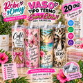 Vaso Tipo Termo Snow Globe 20 oz – Personalizable para Sublimación ✨💖