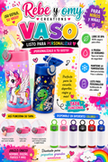 Vaso Térmico Infantil 12 oz Personalizable con Tapa Flip y sorbeto