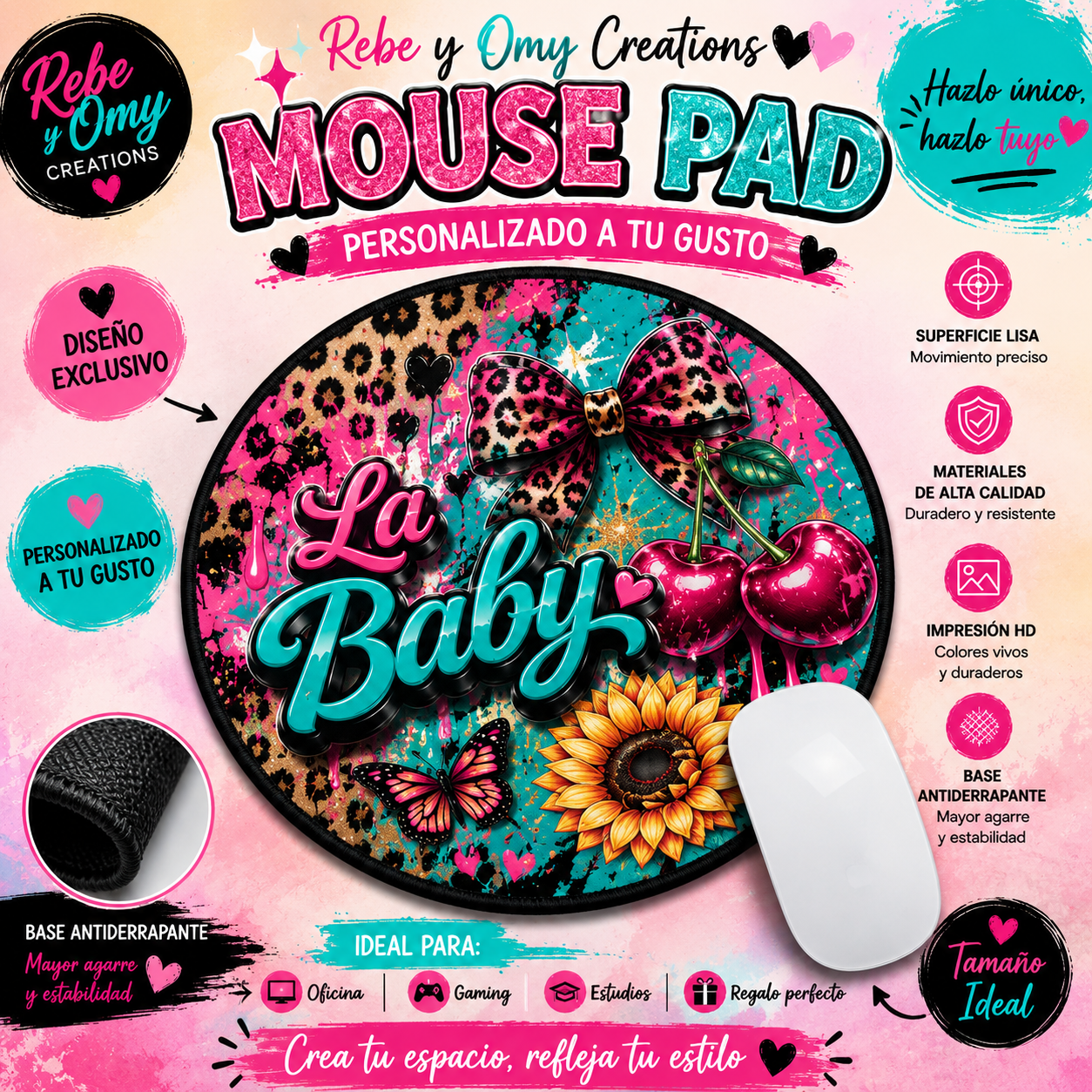 Mouse Pad Personalizado con Tu Diseño, Foto o Logo