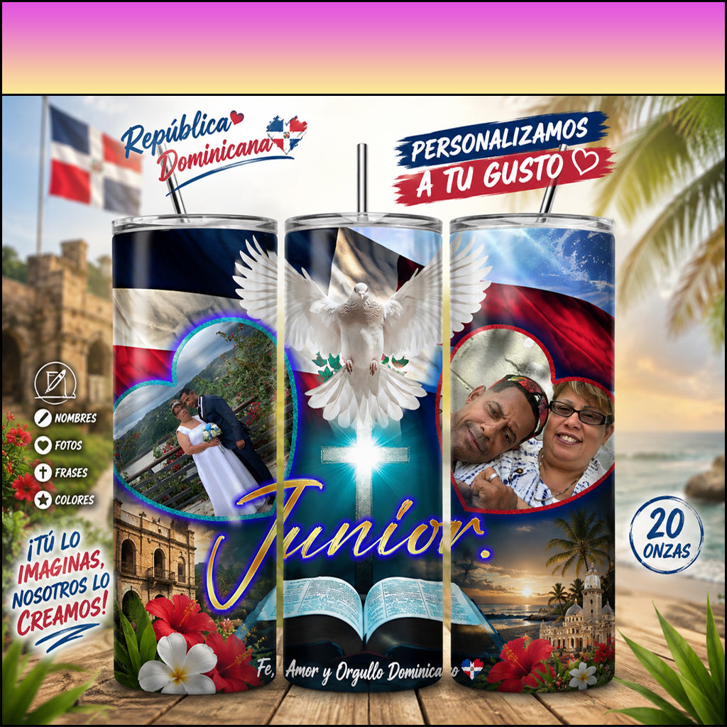 Tumblers de 20oz son completamente personalizados.